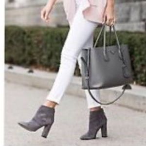 GUC J.Crew Adele Suede Ankle Boots - Heron Grey - Sz 10